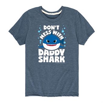 Boys 8-20 Dont Mess With Dadday Shark Graphic Tee