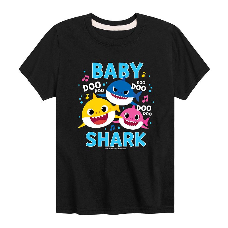 Boys 8-20 Baby Shark Family Doo Doo Graphic Tee, Boys, Size: Small, Black