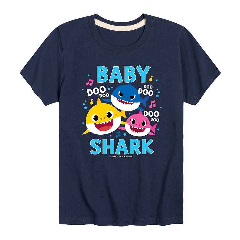 Boys 8-20 Baby Shark Family Doo Doo Graphic Tee, Boys, Size: Small, Blue