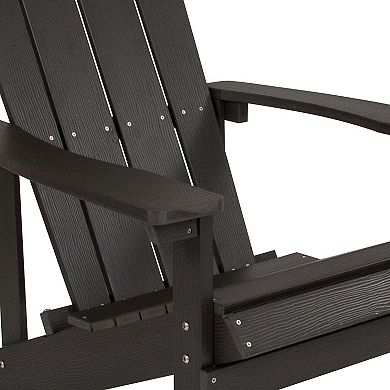 Flash Furniture Charlestown All-Weather Poly Resin Wood Adirondack Chair