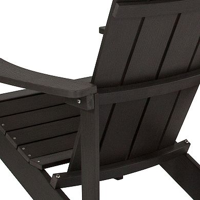 Flash Furniture Charlestown All-Weather Poly Resin Wood Adirondack Chair