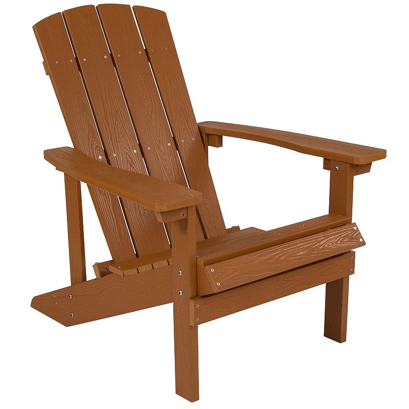 Flash Furniture Charlestown All-Weather Poly Resin Wood Adirondack Chair, B