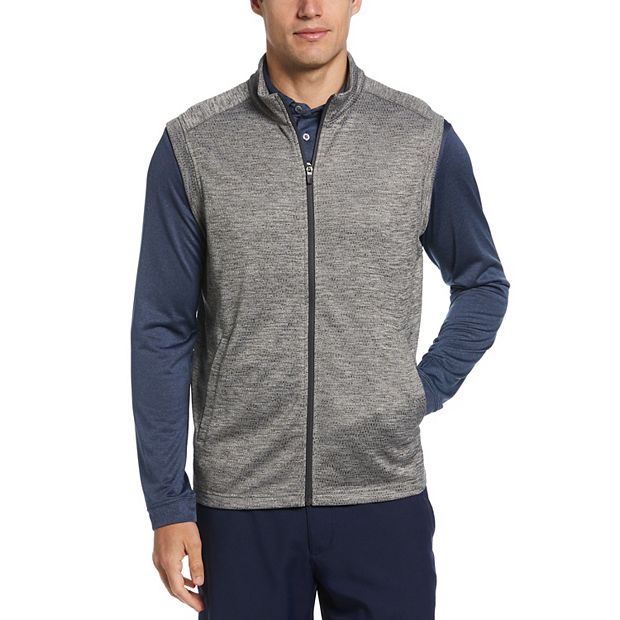 Men s Grand Slam Geo Fleece Full Zip Golf Vest