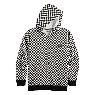 Boys 8 20 Vans Checkered Fleece Zip Hoodie