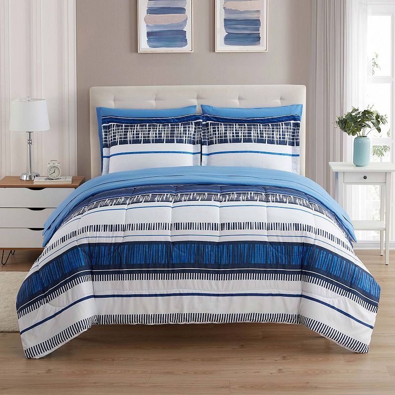 Sweet Home Collection Mediterranean Comforter Set with Sheets, Multicolor, 