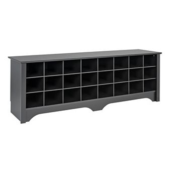 Prepac 24-Pair Shoe Storage Cubby Bench