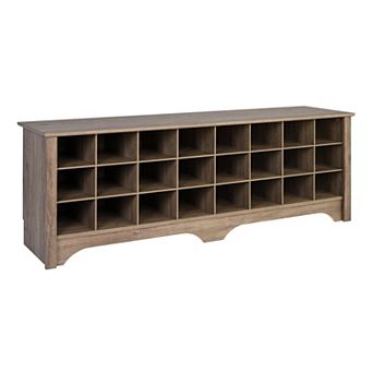 Prepac 24-Pair Shoe Storage Cubby Bench