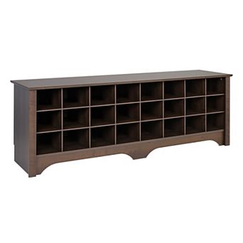 Prepac 24-Pair Shoe Storage Cubby Bench