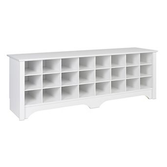Prepac 24-Pair Shoe Storage Cubby Bench