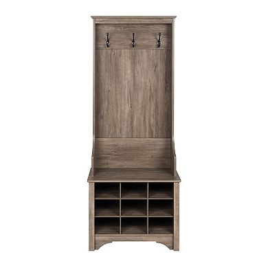 Prepac Narrow 9-Cubby Hall Tree Entryway Cabinet