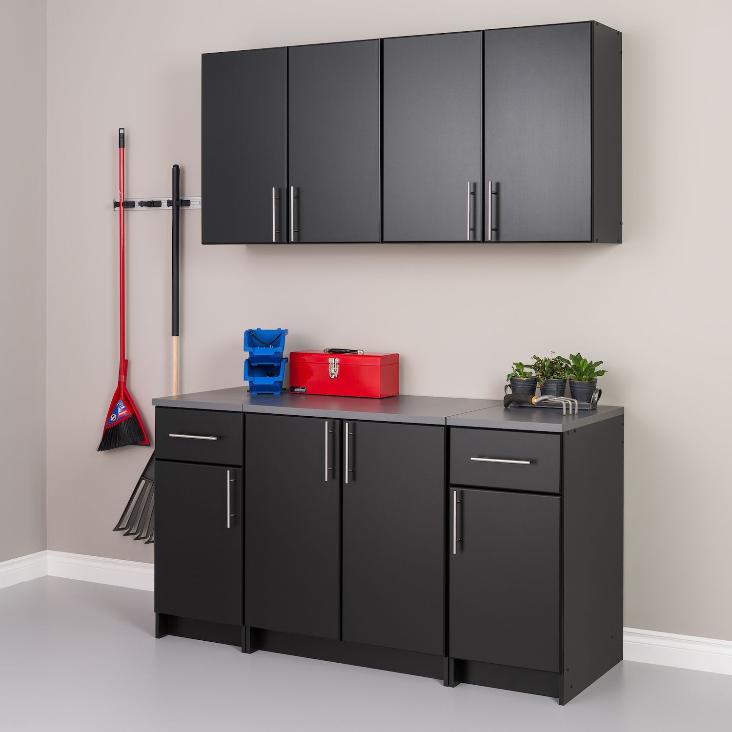 Prepac Elite B 64-in. Storage Cabinet & Wall Cabinet 5-piece Set