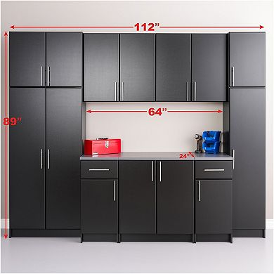 Prepac Elite A 112-in. Storage Cabinet 9-piece Set