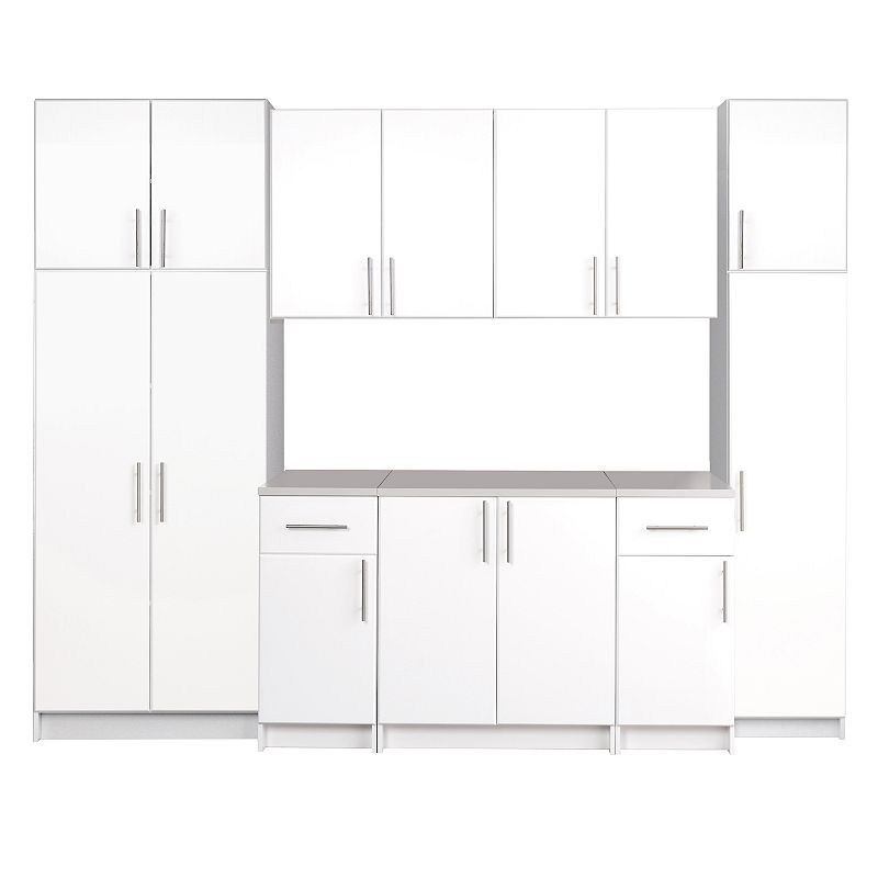 Prepac Elite A 112-in. Storage Cabinet 9-piece Set, White