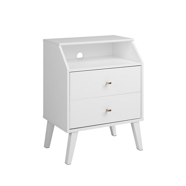 Prepac Milo MidCentury Modern 2Drawer Nightstand