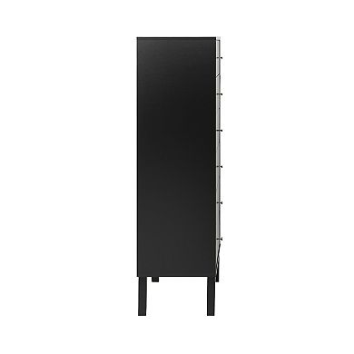 Prepac Milo Mid-Century Modern Tall 6-Drawer Dresser