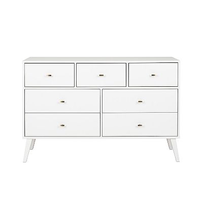 prepac milo mid century modern dresser Prepac Milo Drifted Gray Pine 7-Drawer Standard Dresser at Lowes.com