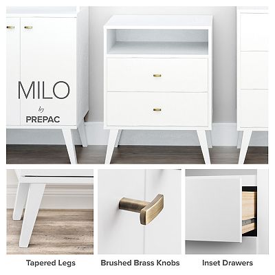 prepac milo mid century modern 7-drawer dresser Prepac Milo Mid-Century Modern 7 Drawer Double Dresser for Bedroom, Chest  of Drawers, Contemporary Bedroom Furniture - Bed Bath & Beyond
