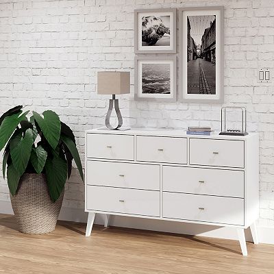 prepac milo mid century modern dresser Prepac Milo Mid-Century Modern 7-Drawer Dresser