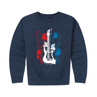 Boys 8-20 Guitar Silhouettes Crew Fleece Sweatshirt