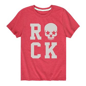 Boys 8-20 Rock Skull Graphic Tee