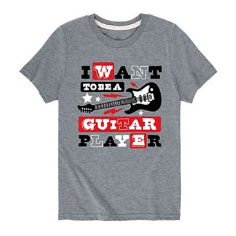 Boys 8-20 Want To Be Guitar Player Graphic Tee