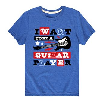 Boys 8-20 Want To Be Guitar Player Graphic Tee