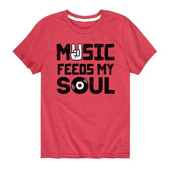 Boys 8-20 Music Feeds My Soul Graphic Tee