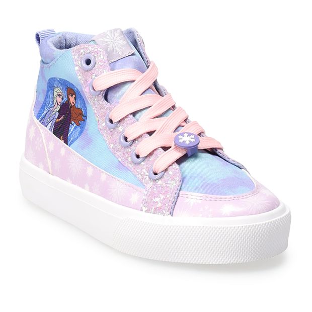 Disney's Frozen Anna & Elsa Girls' High-Top Sneakers