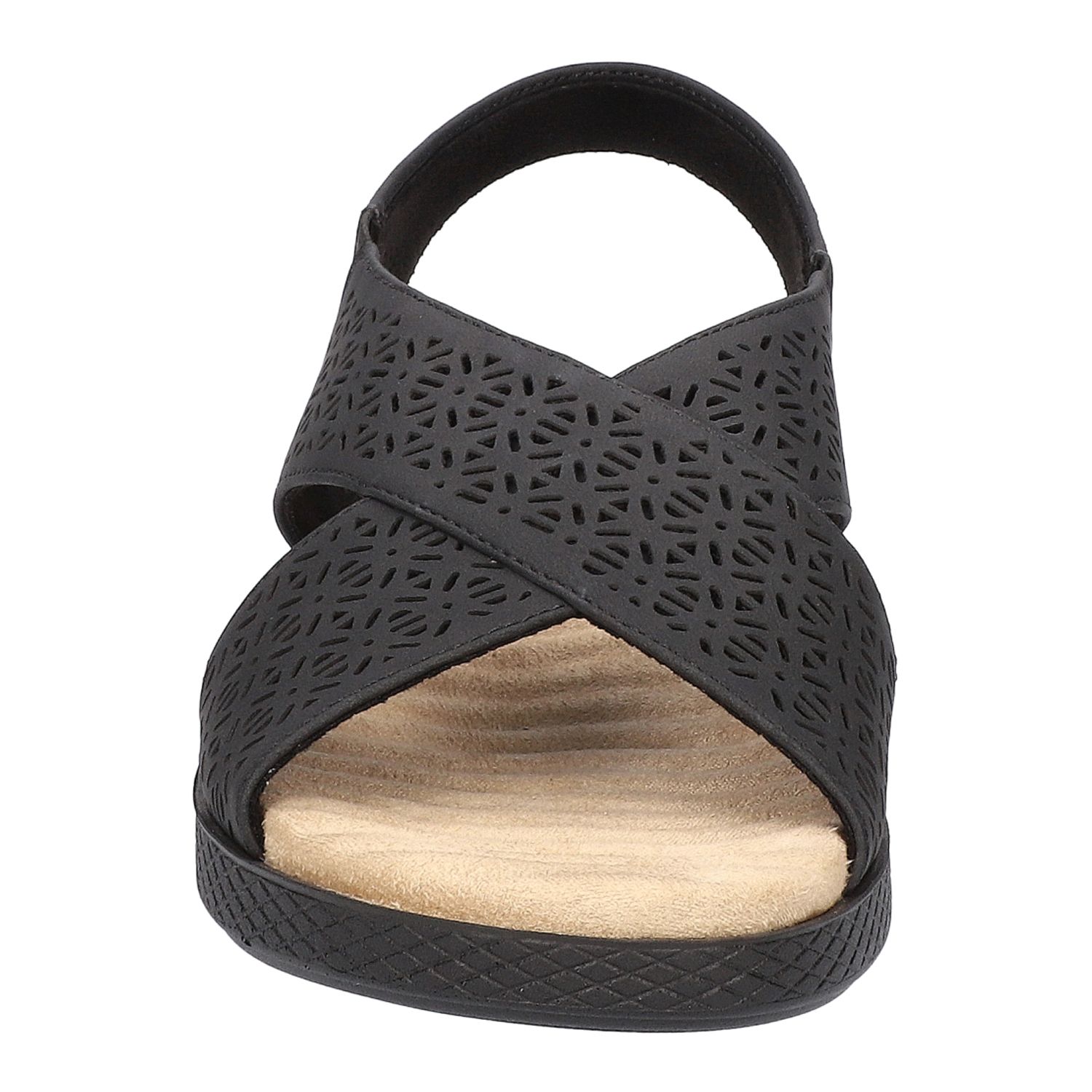 Sandales Femme Easy Street Noires - Taille 7.5 US - Slingback à Talon Bas, Légères Et Confortables