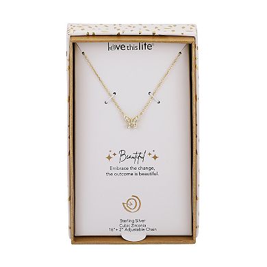 Love This Life® Cubic Zirconia Butterfly Necklace