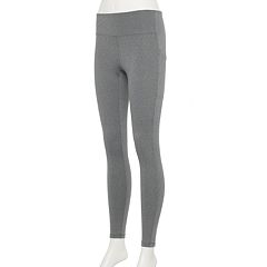 Cuddl Duds Petite Stretch Thermal Mid-rise Leggings In Mulberry