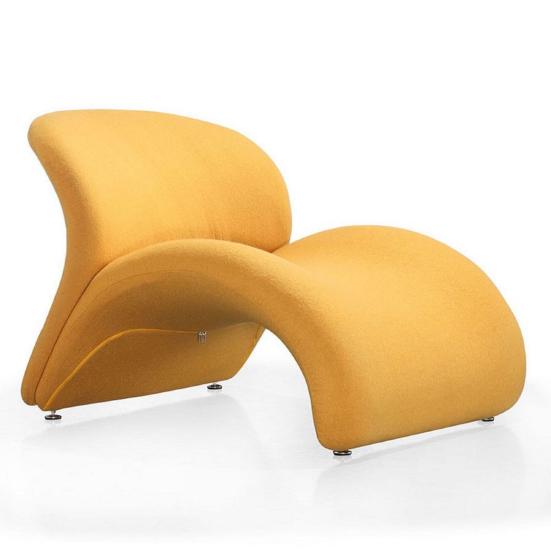 MANHATTAN COMFORT Rosebud Accent Chair, Yellow