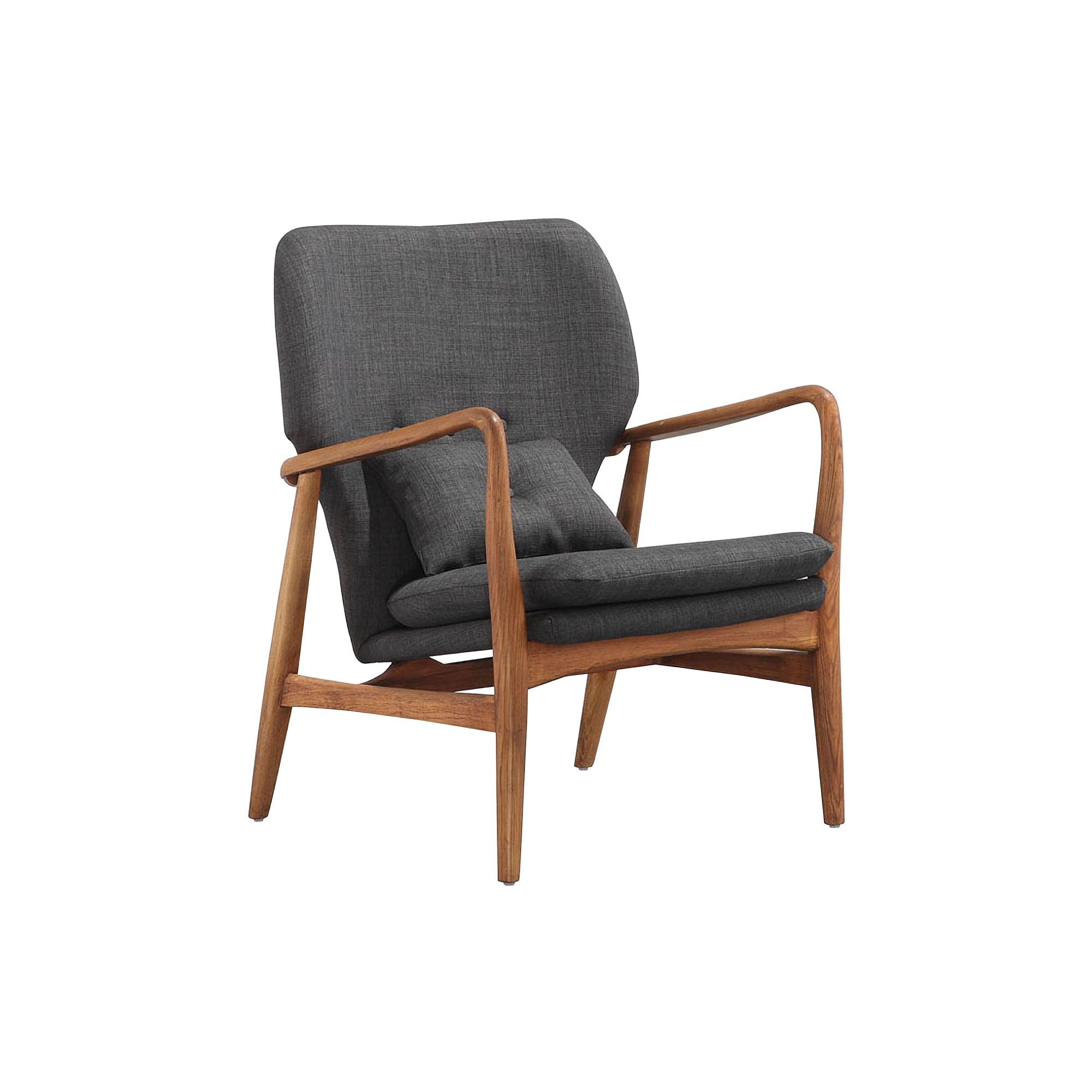 Manhattan Comfort Bradley Accent Chair, Grey Walnut