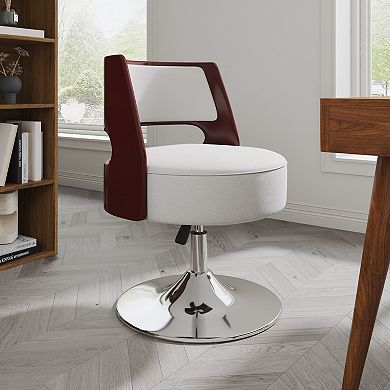 MANHATTAN COMFORT Salon Adjustable Height Swivel Accent Chair