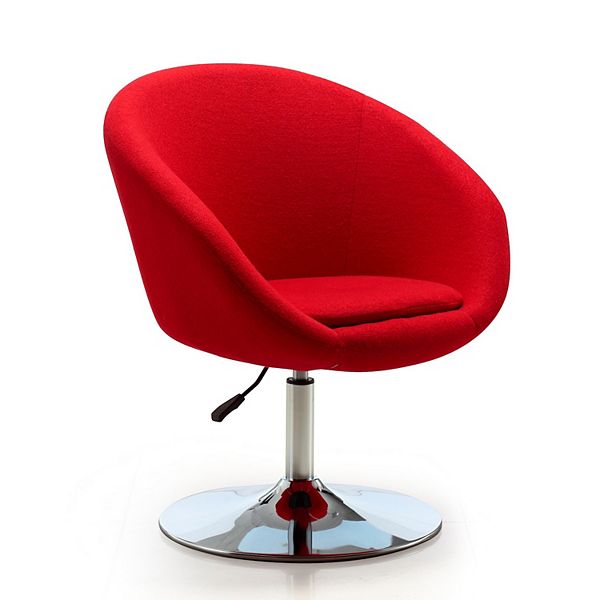 Hopper Wool Blend Adjustable Height Chair Red - Manhattan Comfort