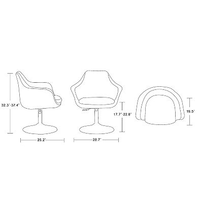 MANHATTAN COMFORT Kinsey Adjustable Height Swivel Accent Chair