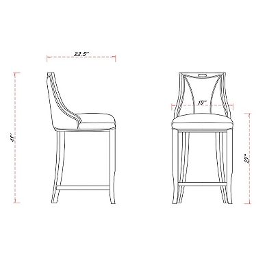 MANHATTAN COMFORT Emperor Bar Stool