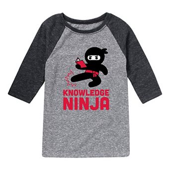 Boys 8-20 Knowledge Ninja Graphic Raglan Tee
