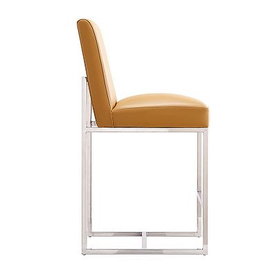 MANHATTAN COMFORT Element Faux Leather Counter Stool