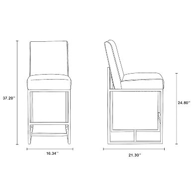 MANHATTAN COMFORT Element Faux Leather Counter Stool