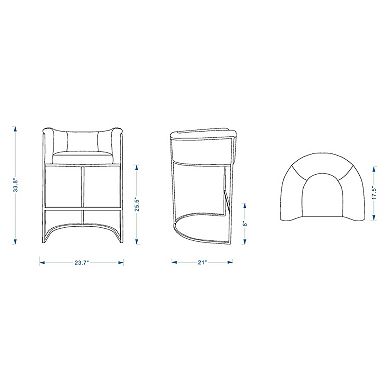 MANHATTAN COMFORT Cosmopolitan Counter Stool
