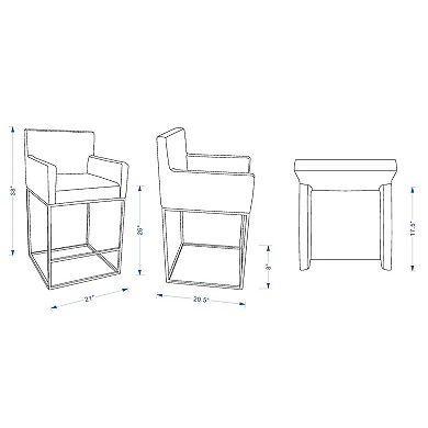 MANHATTAN COMFORT Ambassador Counter Stool