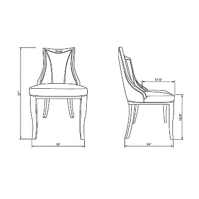Manhattan Comfort Emperor Dining Chair 2-piece Set