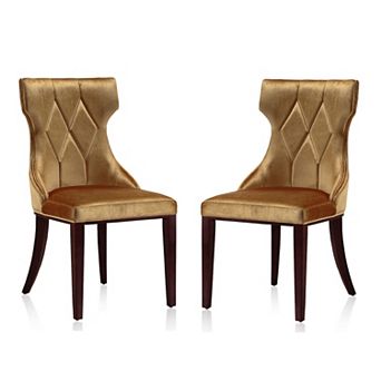 MANHATTAN COMFORT Reine Faux Leather Dining Chair 2 pc Set