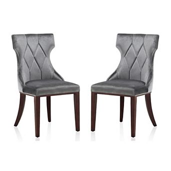MANHATTAN COMFORT Reine Faux Leather Dining Chair 2 pc Set