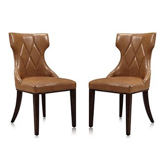 MANHATTAN COMFORT Reine Faux Leather Dining Chair 2 pc Set