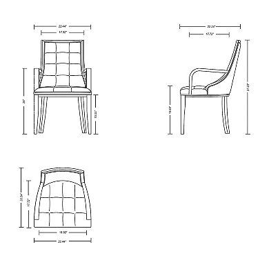 MANHATTAN COMFORT Fifth Avenue Dining Arm Chair