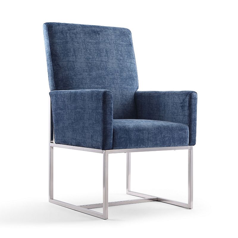 MANHATTAN COMFORT Element Dining Arm Chair, Blue