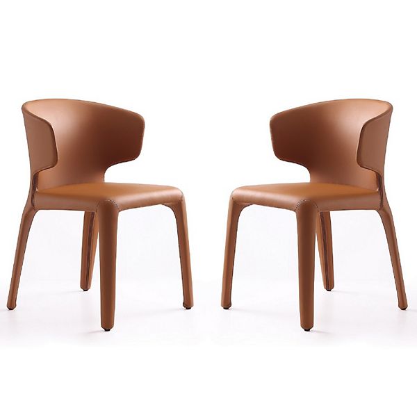 Manhattan Comfort Conrad Leather Dining Chair 2-piece Set