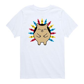 Boys 8-20 Crayon Hedgehog Graphic Tee